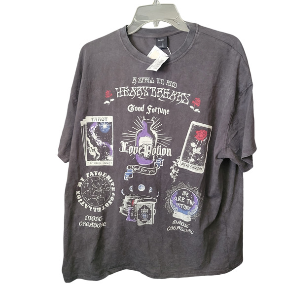 Bershka Graphic Tee Mens size Small Heartbreakers Shirt Streetwear Skater NWT - Picture 10 of 10